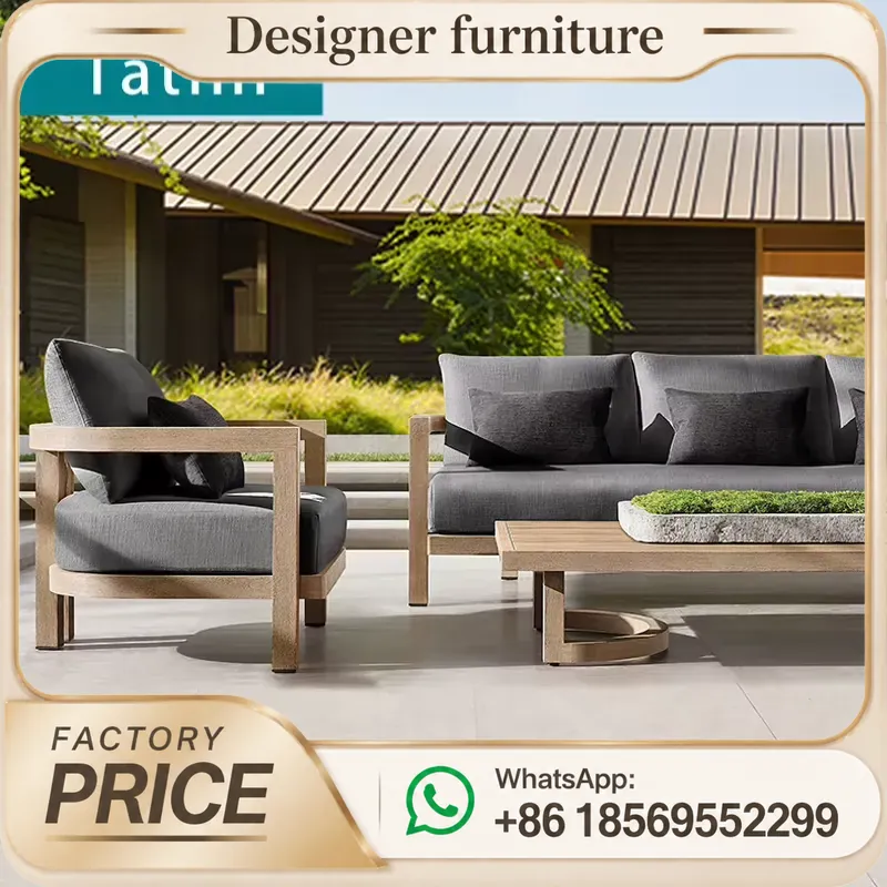 Outdoor Furniture Teak - Ensemble de canapés en teck imperméable
