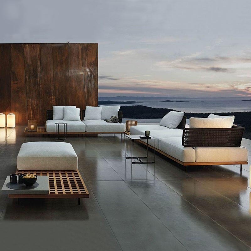 Outdoor Furniture Teak - Canapé d'extérieur en teck imperméable pour