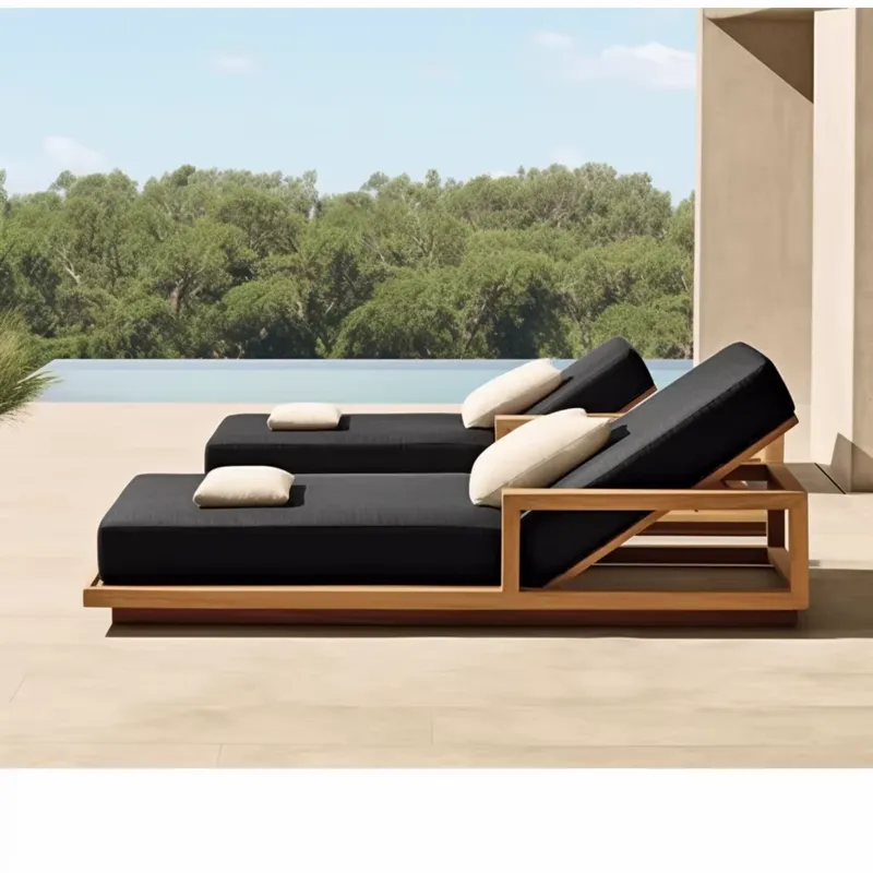 Outdoor Furniture For Sale - Chaise longue de piscine en teck