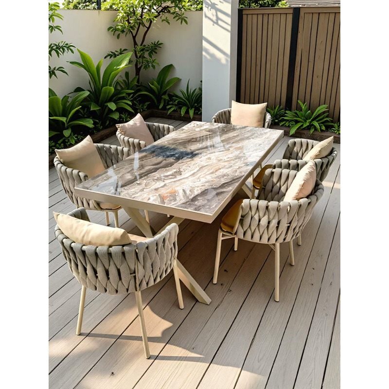 Outdoor Furniture Teak - Tables et chaises d'extérieur nordiques, mobilier