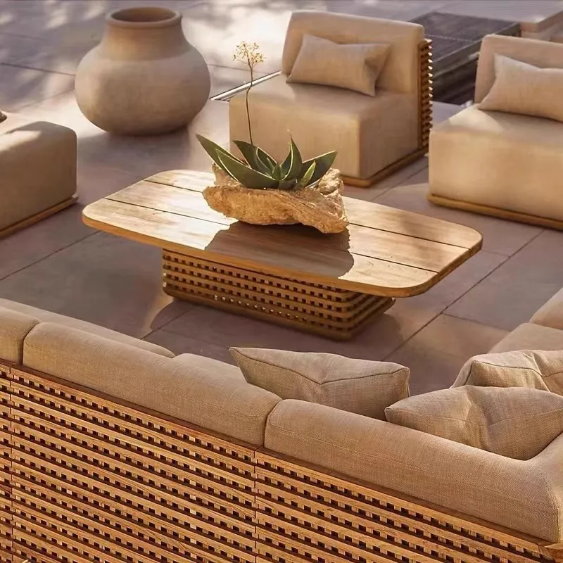 Outdoor Furniture Teak - Ensemble de canapés d'extérieur en teck,