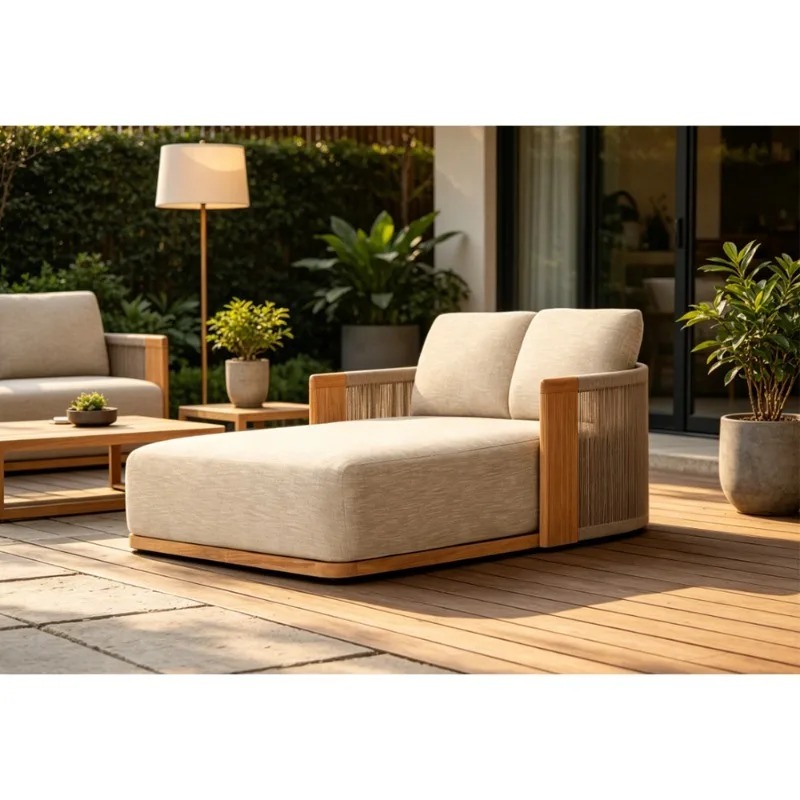 Chaise longue double en teck p - Outdoor Furniture Teak avis et prix