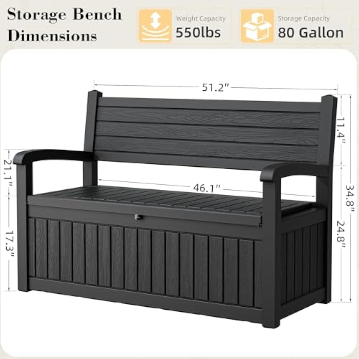 Banc de rangement extérieur de - Garden Storage Box avis et prix