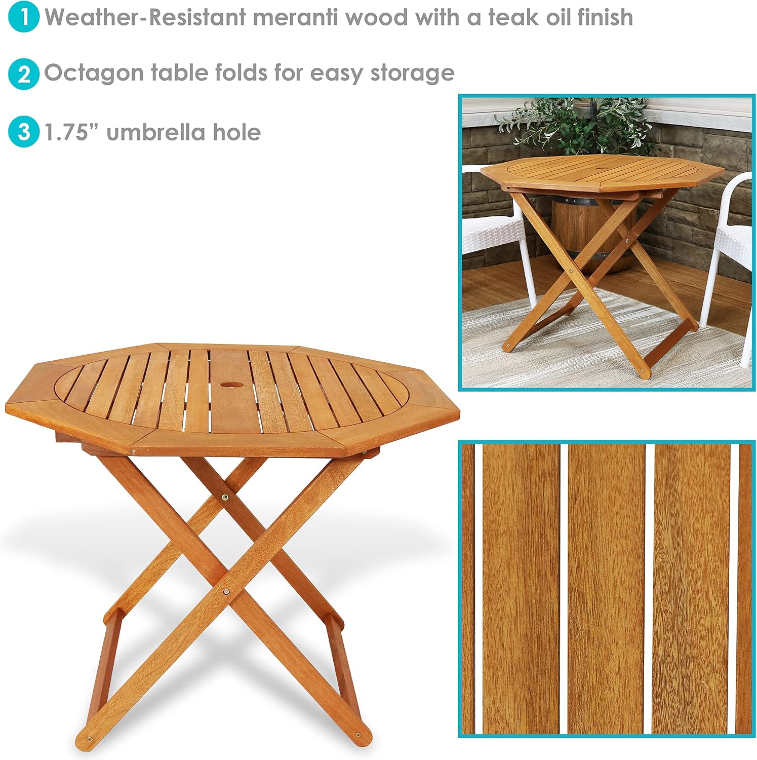 Table pliante d'extérieur en b - Outdoor Furniture Teak avis et prix