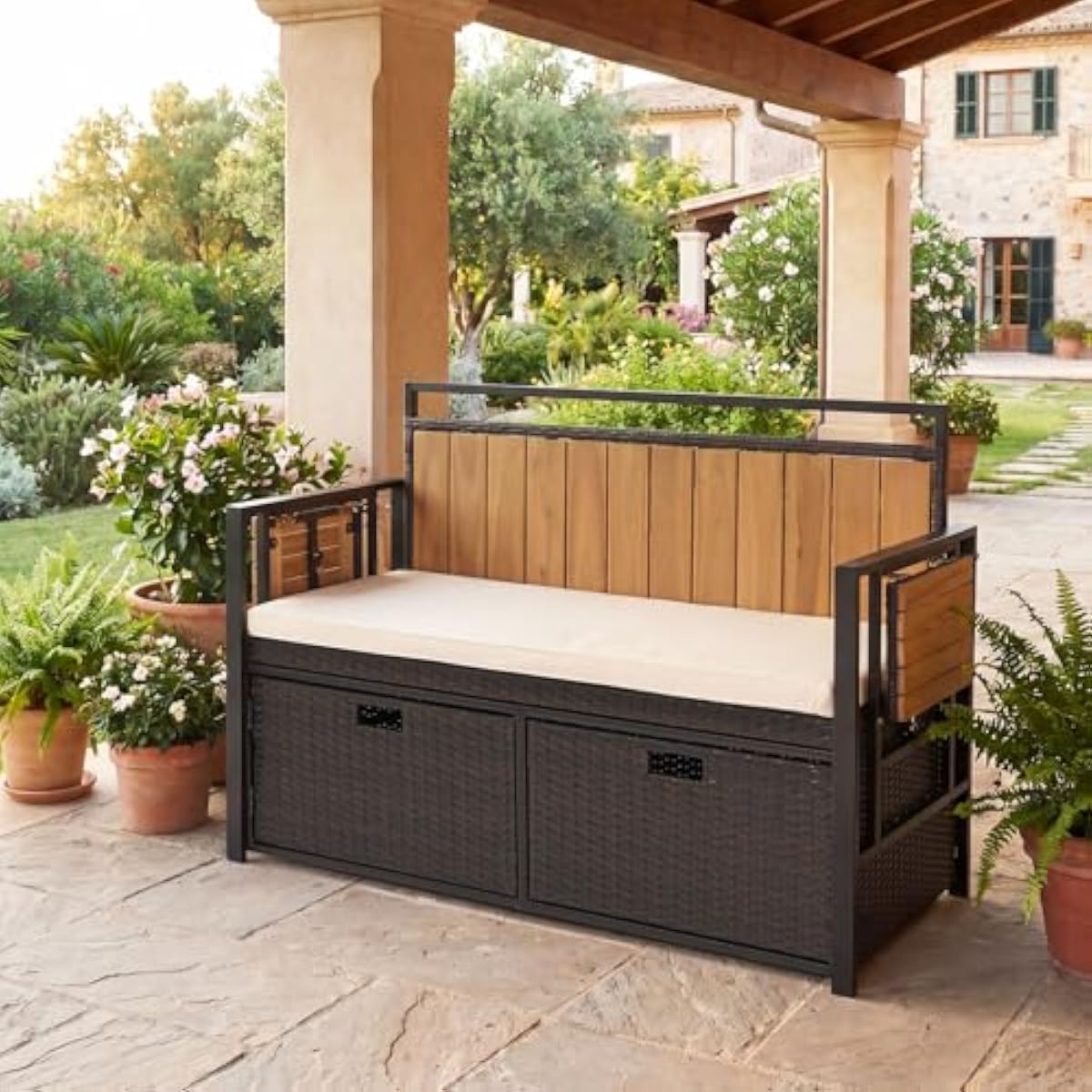 Banc de rangement extérieur av - Garden Storage Box avis et prix