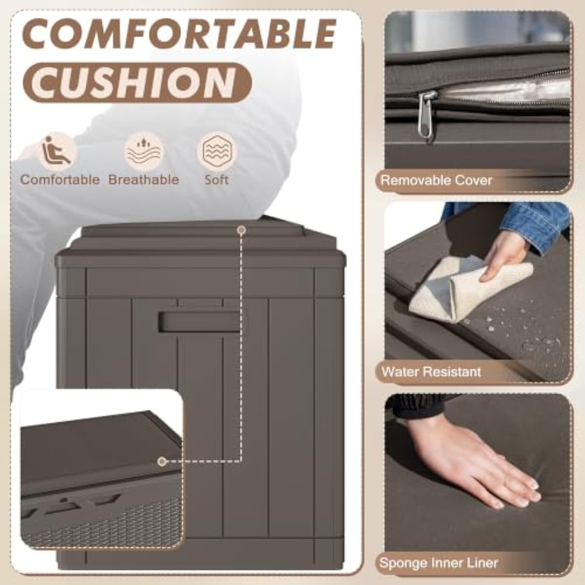 Banc de rangement en résine de - Garden Storage Box avis et prix