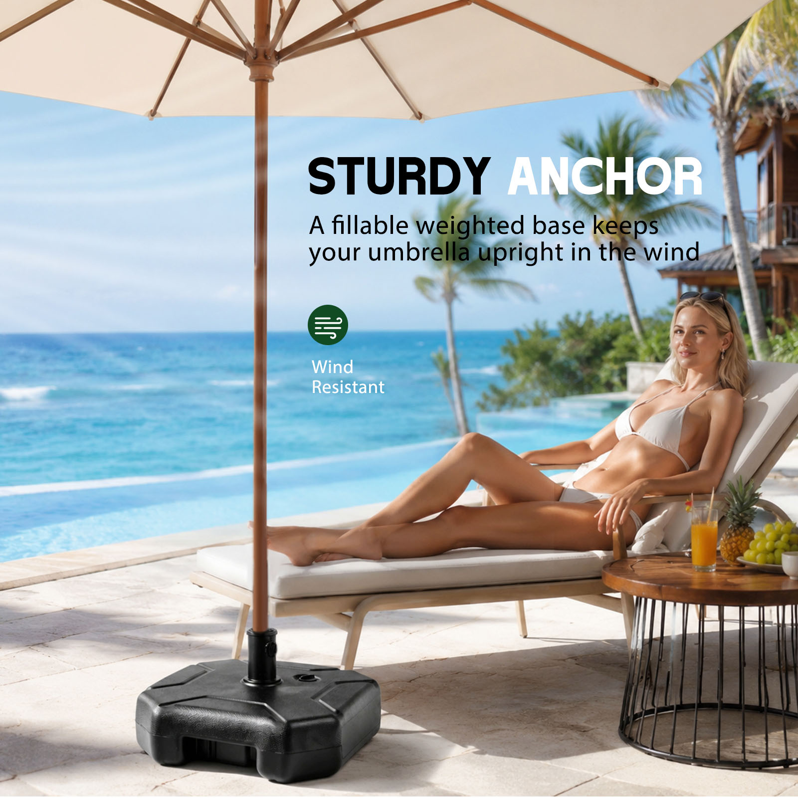 Base de parasol de patio rempl - Outdoor Furniture Teak avis et prix