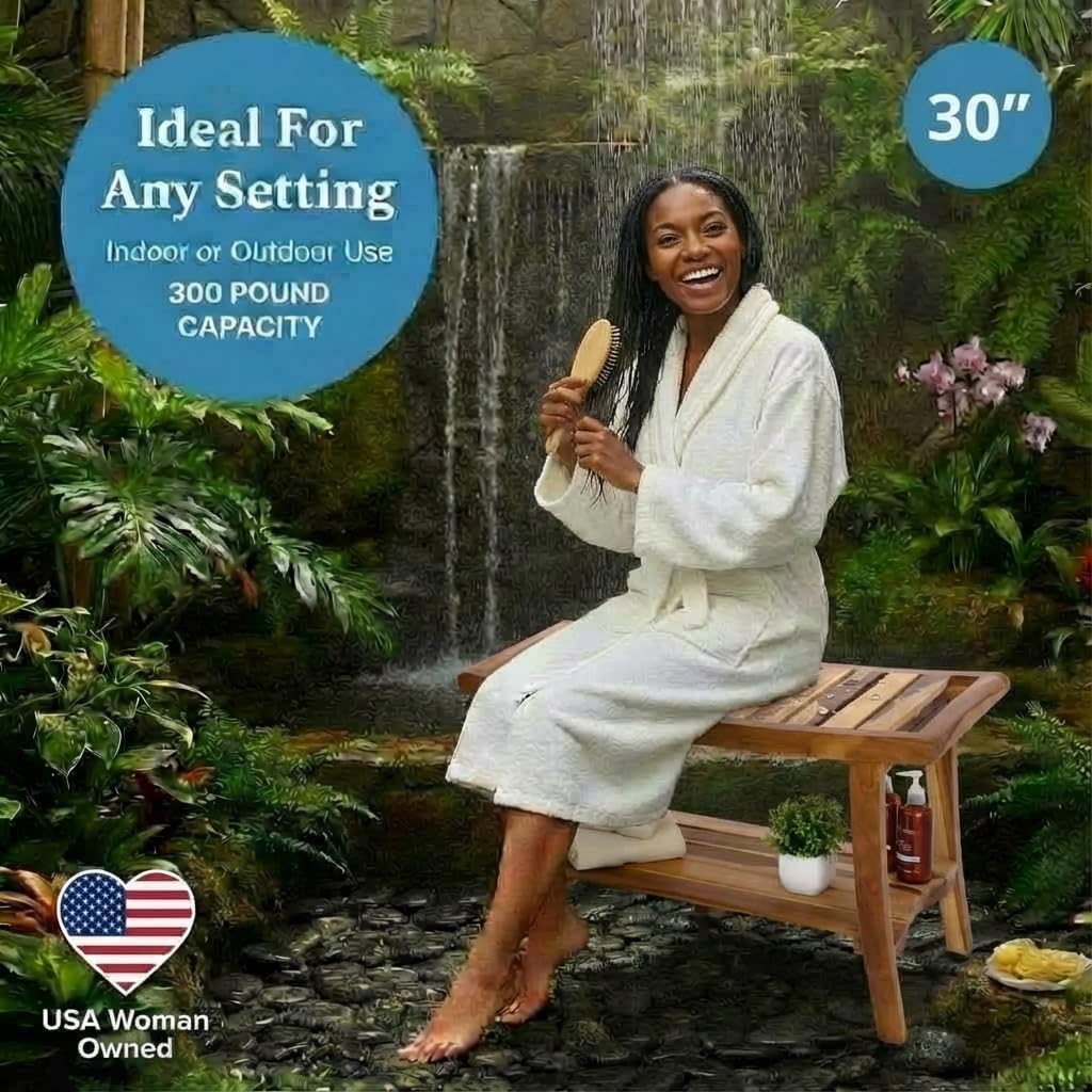Banc de douche en teck, tabour - Outdoor Furniture Teak avis et prix