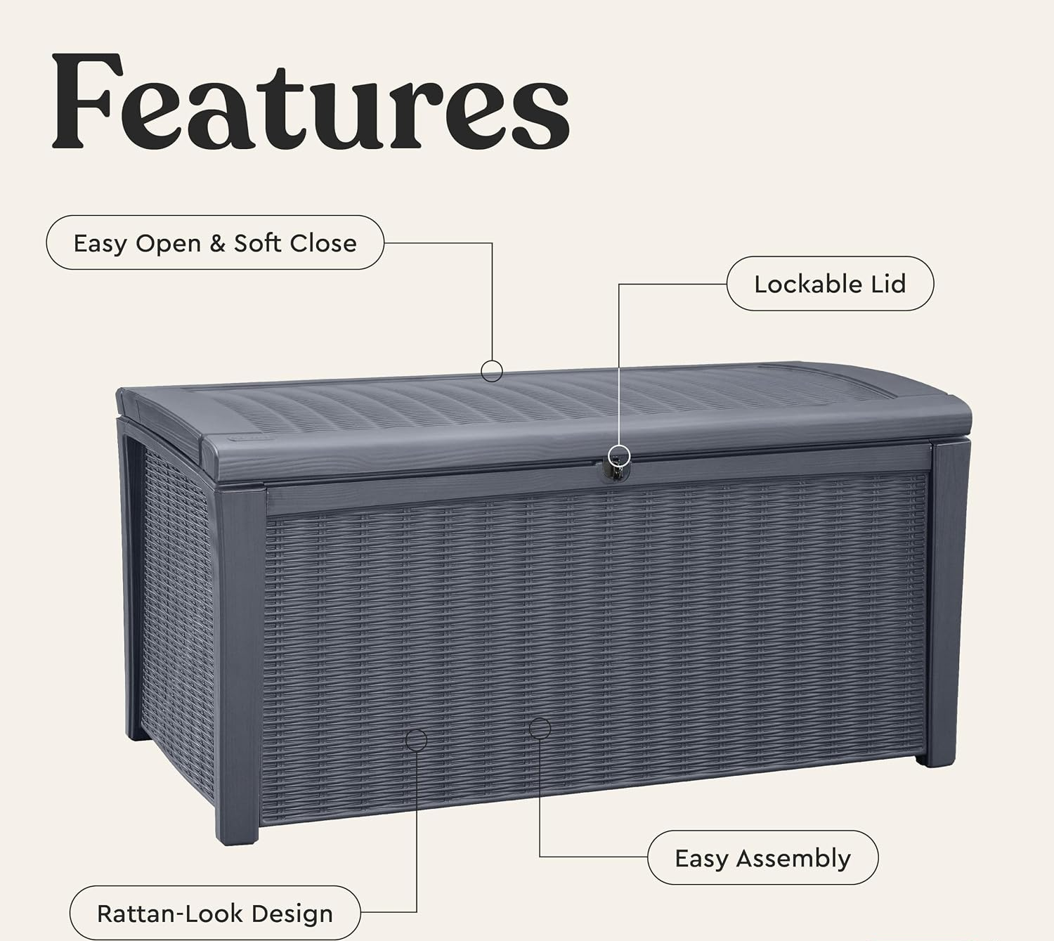 Bac de rangement extérieur 110 - Outdoor Furniture Cushion avis et prix
