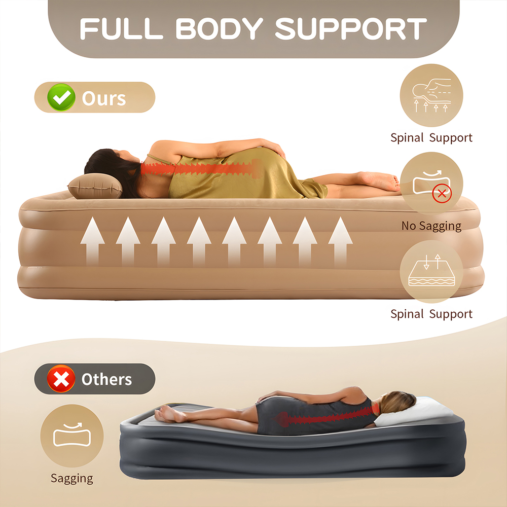 Matelas pneumatique Queen avec - Outdoor Furniture Nearby avis et prix
