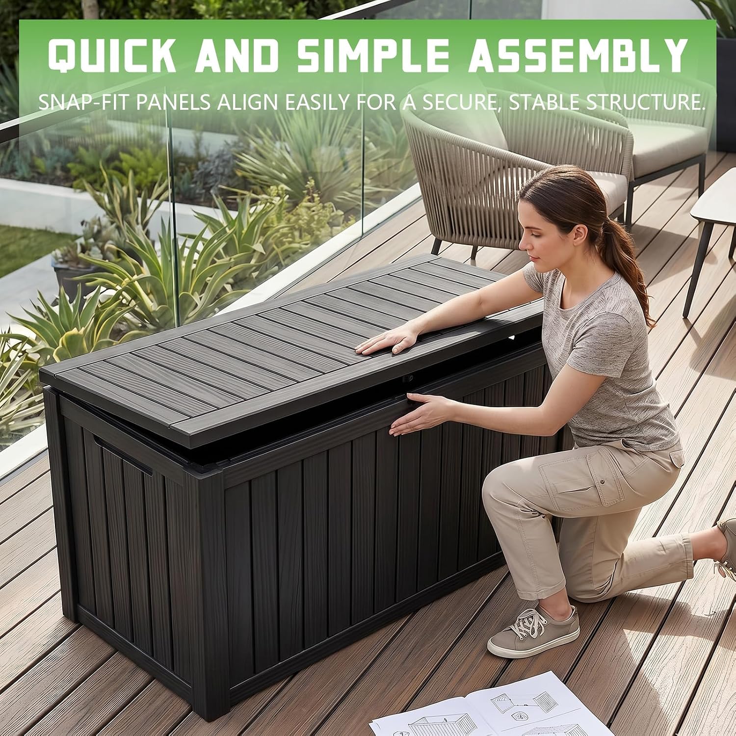Boîte de rangement en résine v - Garden Storage Box avis et prix