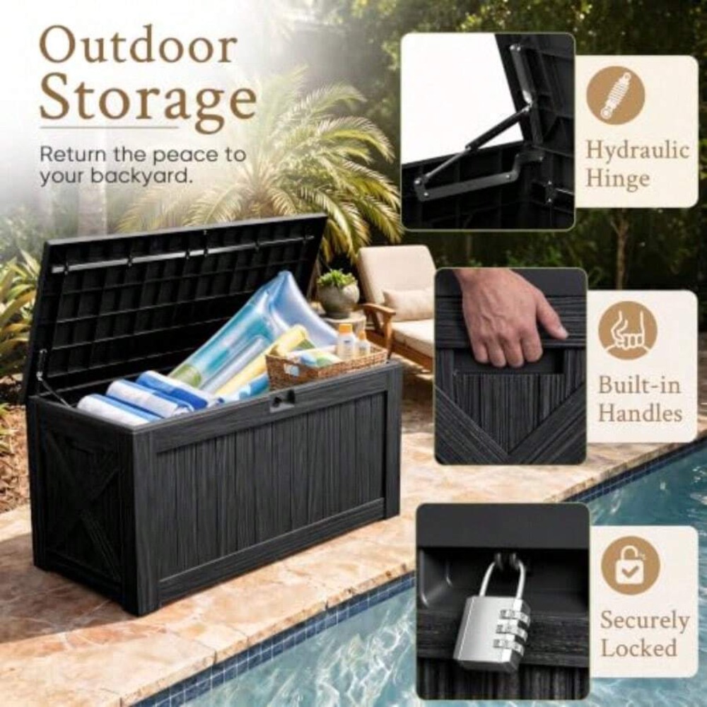 Banc de rangement extérieur en - Garden Storage Box avis et prix