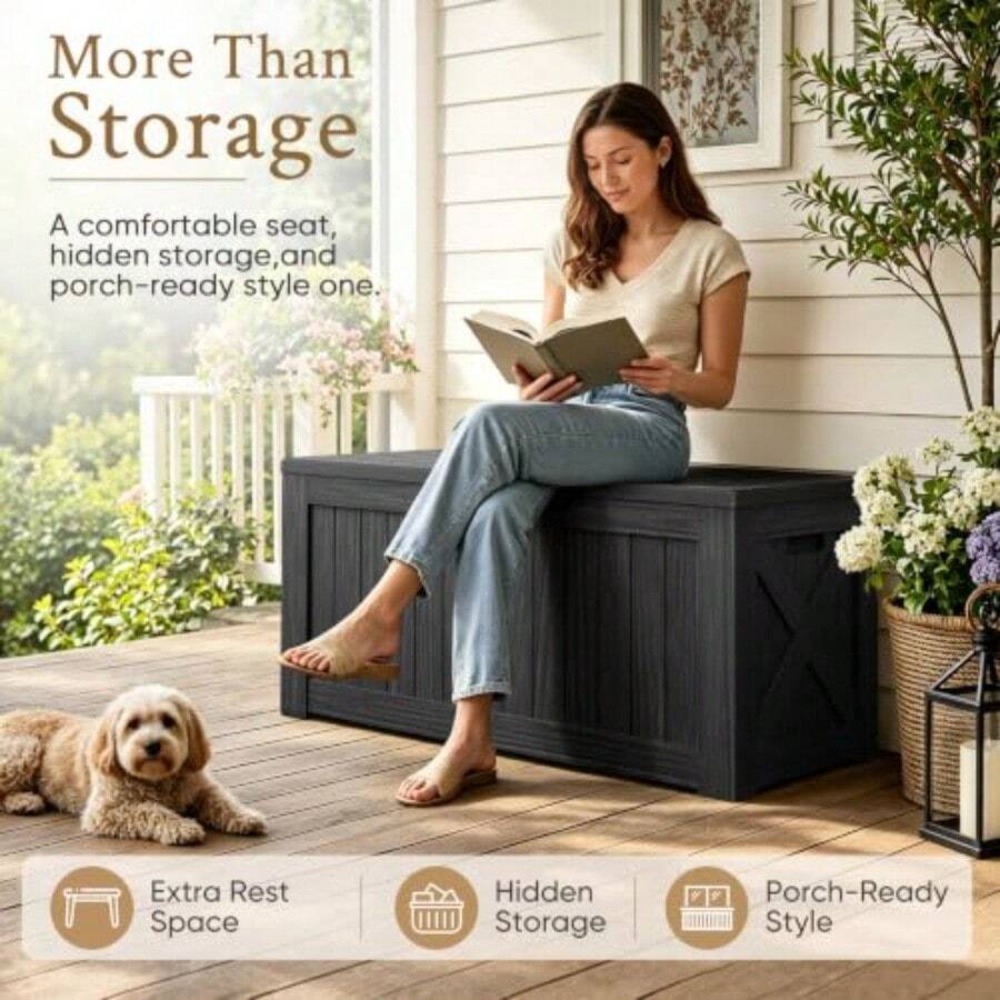 Banc de rangement extérieur en - Garden Storage Box avis et prix