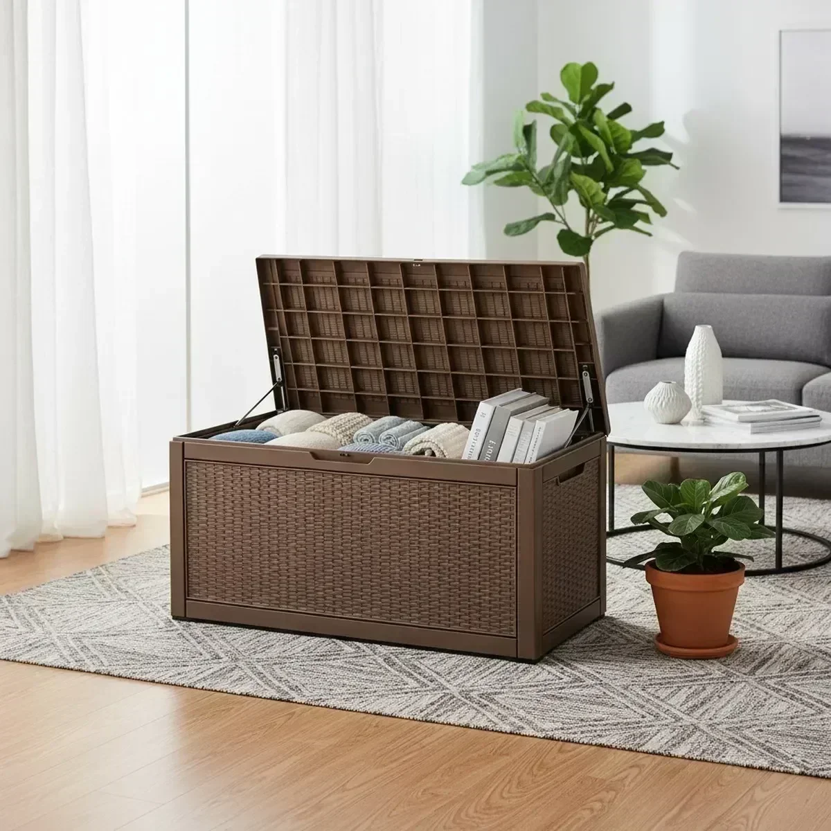 Grand banc de rangement extéri - Outdoor Furniture Cushion avis et prix
