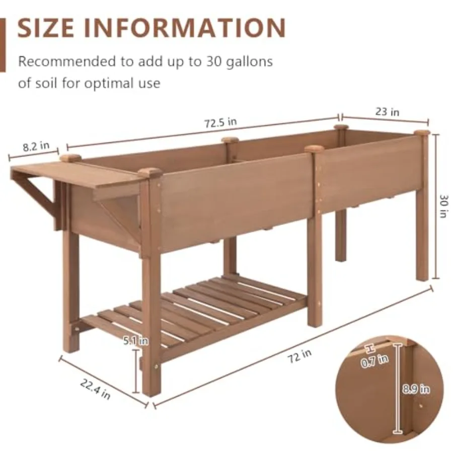 Bac de jardin surélevé avec pi - Garden Storage Box avis et prix