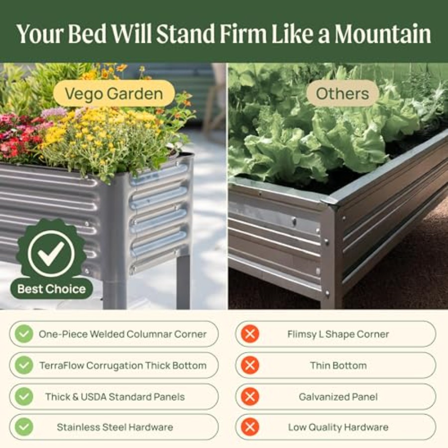Jardinière surélevée à roulett - Garden Storage Box avis et prix